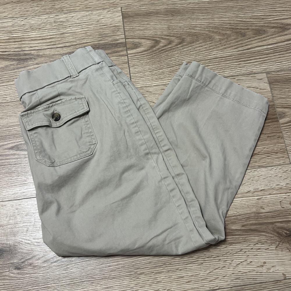 Croft & Barrow Women’s Classic Fit Khaki Stretch Capri Pants Size 4 (A35)